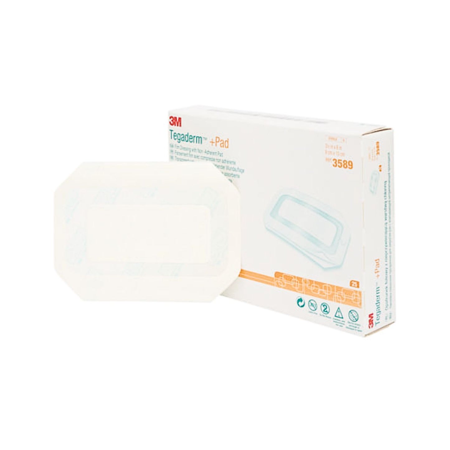 3M Tegaderm™ + Pad 全效防水膠膜敷貼 Film Dressing With Non-Adherent Pad 9x15cm 3589 25片