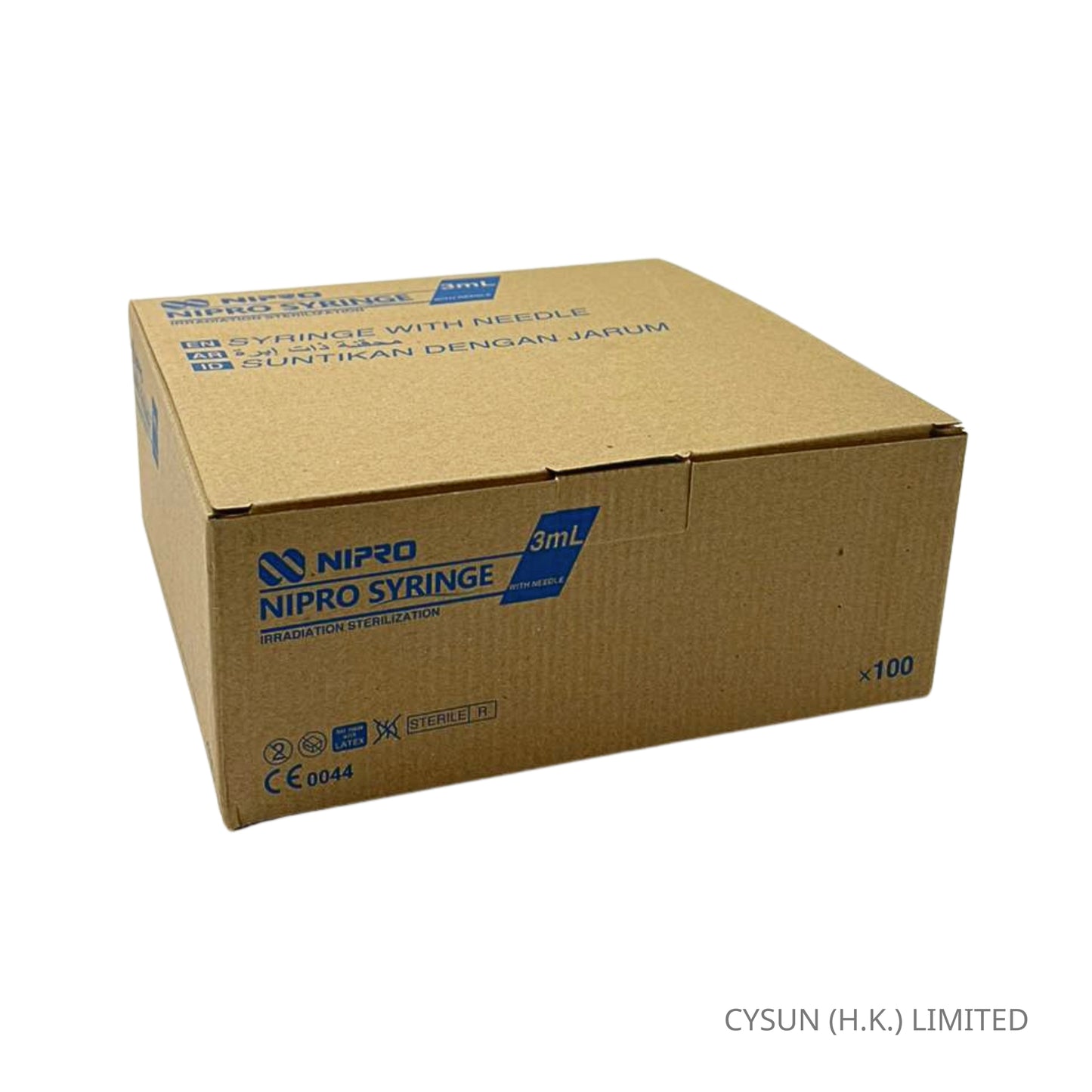 NIPRO 3ml 23Gx1" Luer Lock Syringe With Needle 螺旋咀針筒連針咀 100支
