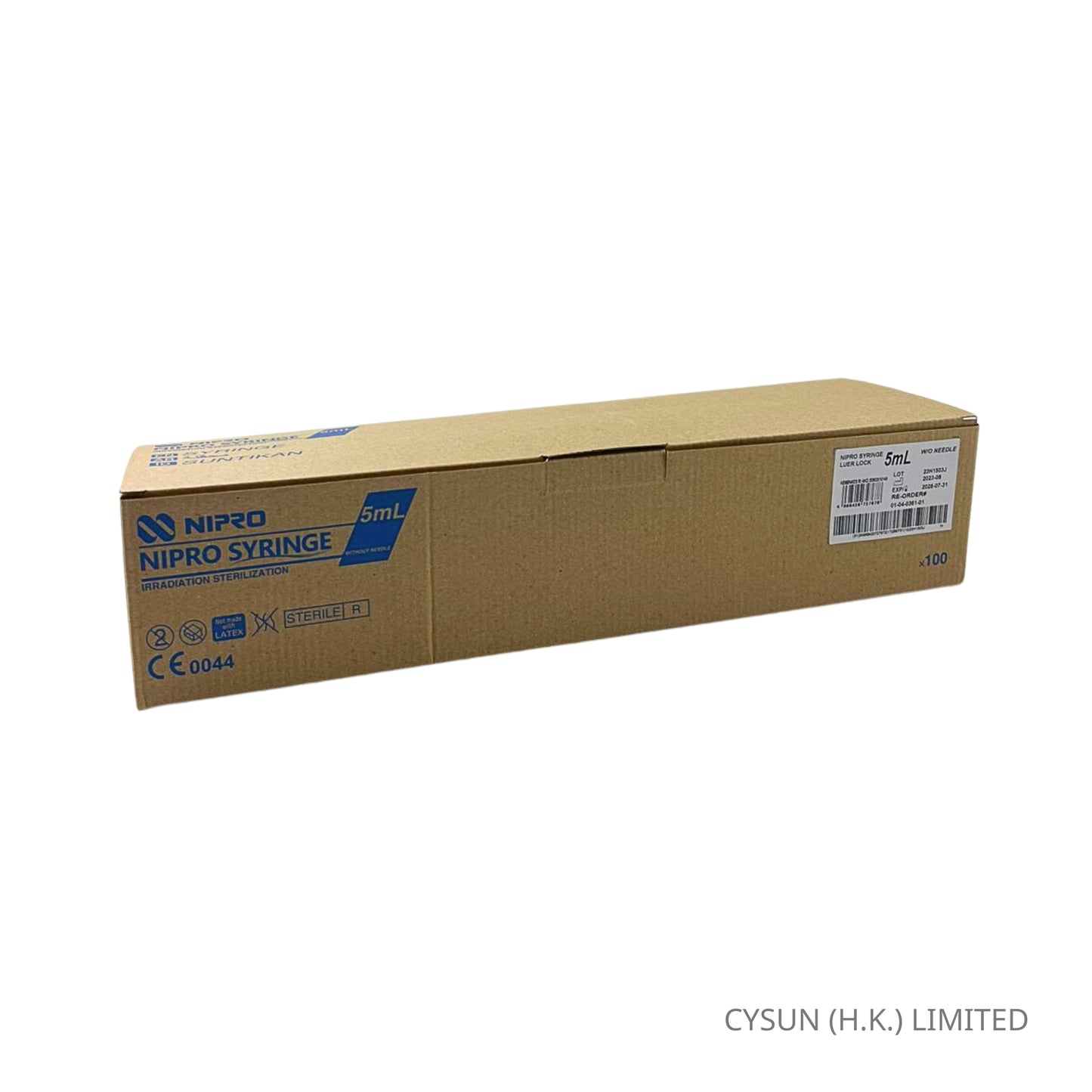 NIPRO 5ml Luer Lock Syringe Without Needle 螺旋咀針筒 100支