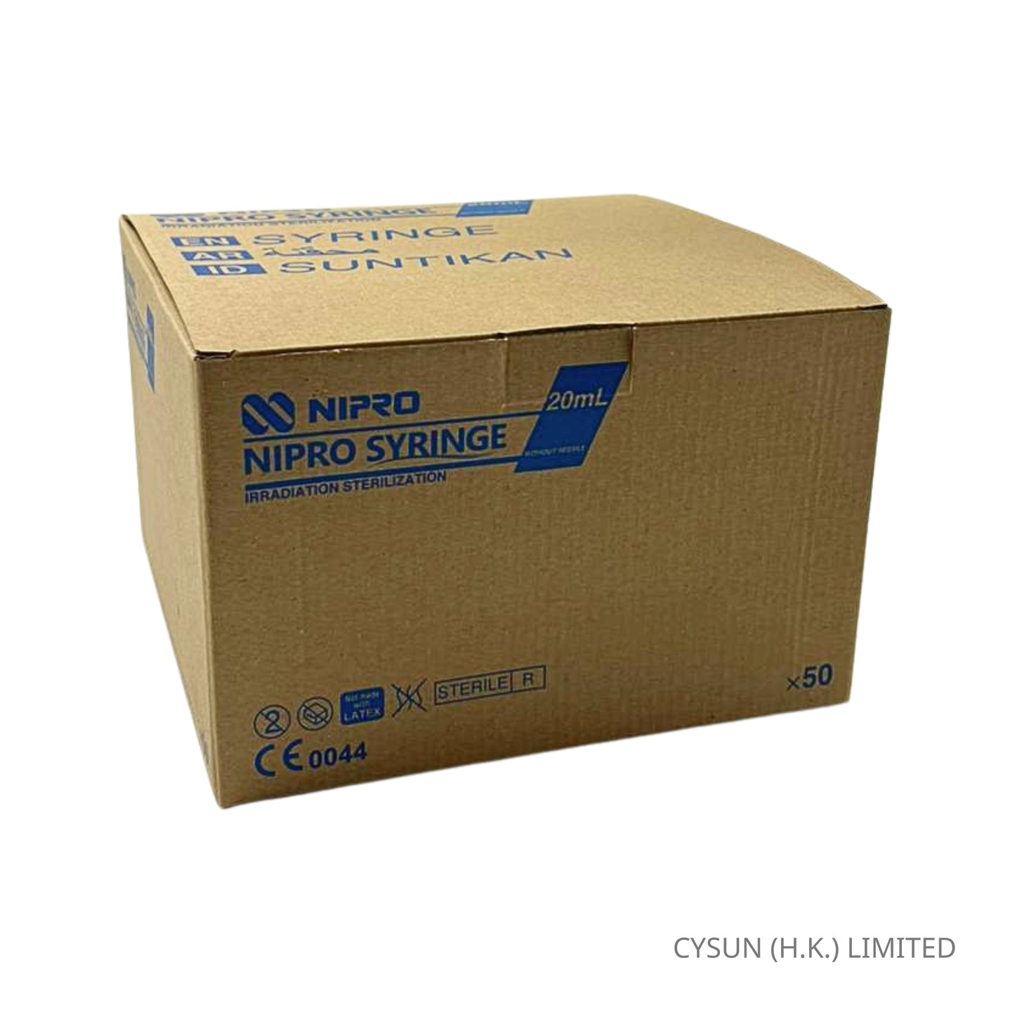 NIPRO 20ml Luer Lock Syringe Without Needle 螺旋咀針筒 50支