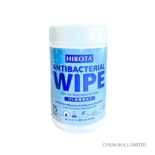 HIROTA 75% 酒精消毒濕紙巾 Alcohol Wipes 大片裝 75張