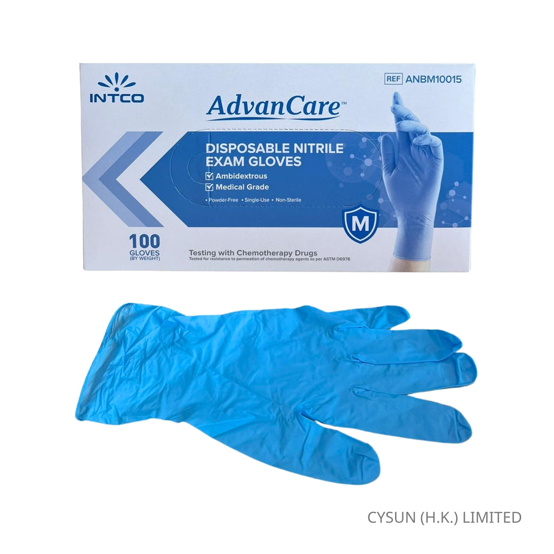 INTCO AdvanCare 無粉丁腈檢查醫用手套 Powder Free Nitrile Exam Gloves