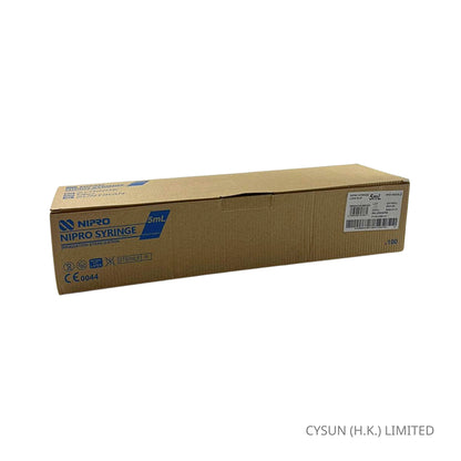 NIPRO 5ml 直咀 針筒 餵食針筒 Luer Slip Syringe Without Needle 1盒100支