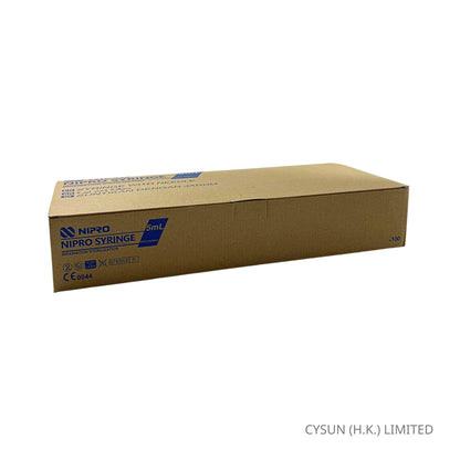 NIPRO 5ml 21Gx1-1/2" Luer Lock Syringe With Needle 螺旋咀針筒連針咀 100支