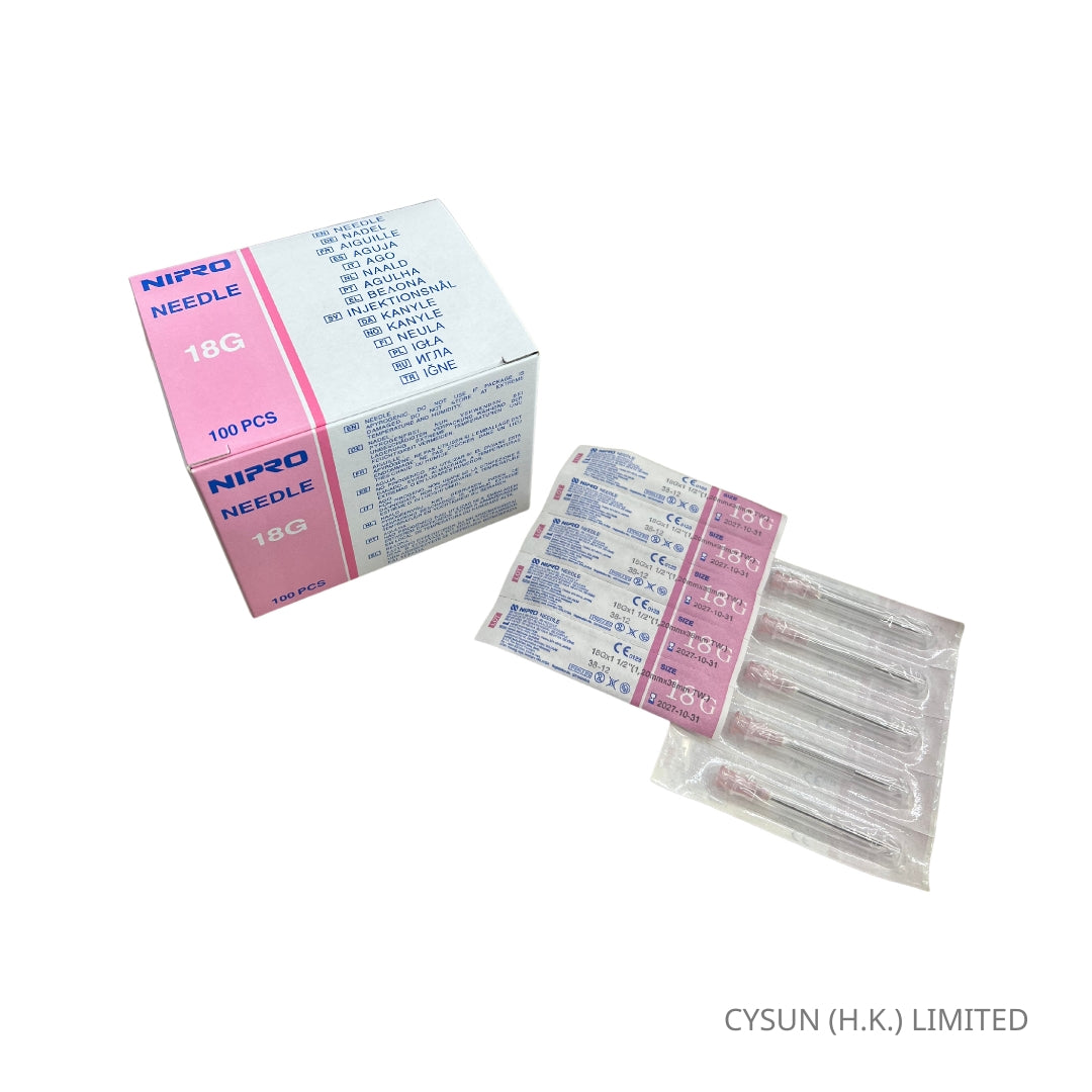 NIPRO 18G x 1-1/2" 針咀 HYPODERMIC NEEDLE 1盒100支