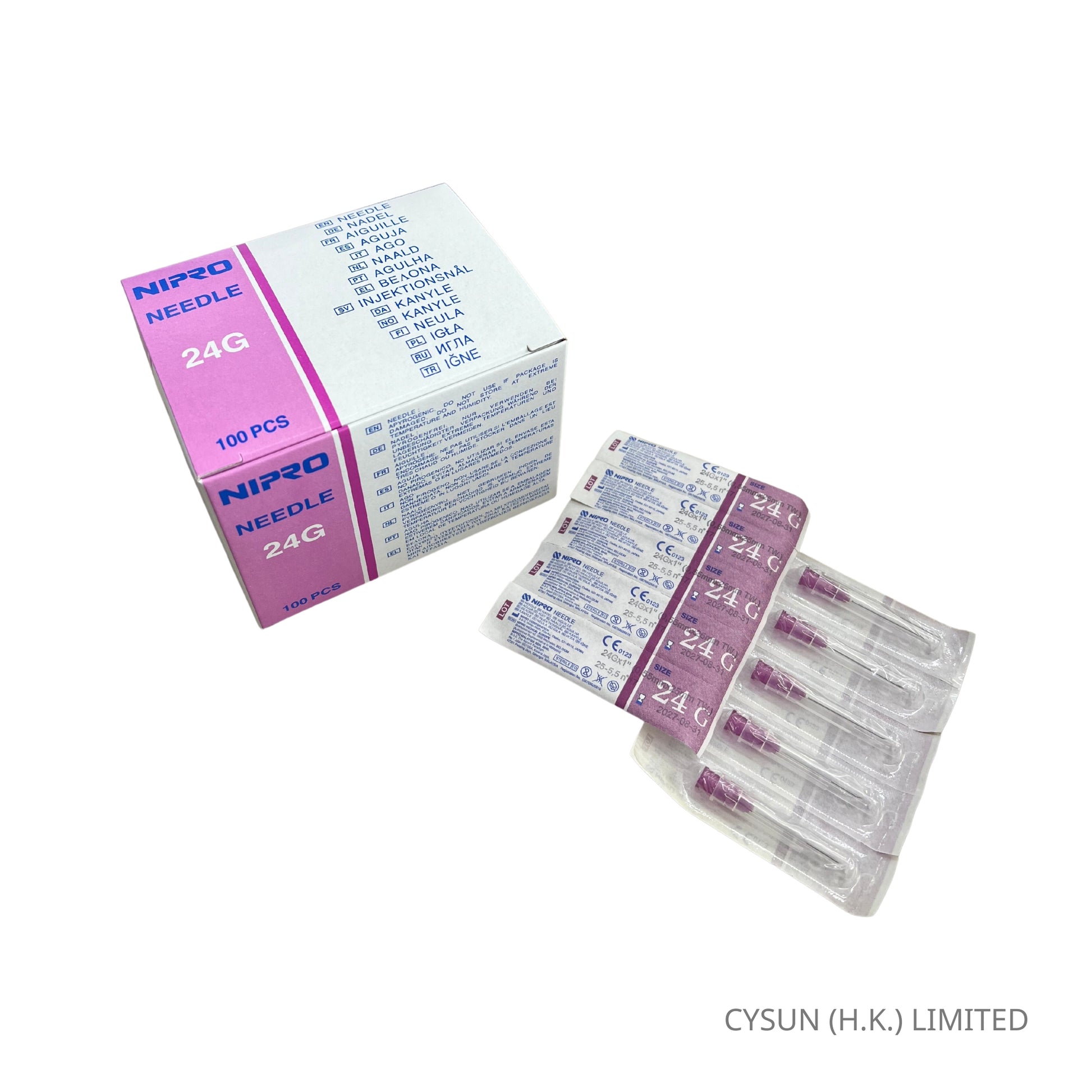 NIPRO 24G x 1" 針咀 HYPODERMIC NEEDLE 1盒100支