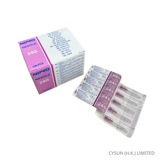 NIPRO 針咀 HYPODERMIC NEEDLE 24G x 1" 100支