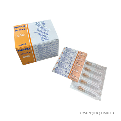NIPRO 針咀 HYPODERMIC NEEDLE 25G x 5/8" 100支