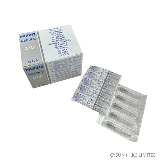 NIPRO 27G x 1/2" 針咀 HYPODERMIC NEEDLE 1盒100支
