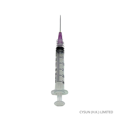 NIPRO 3ml 24Gx1" Luer Lock Syringe With Needle 螺旋咀針筒連針咀 100支