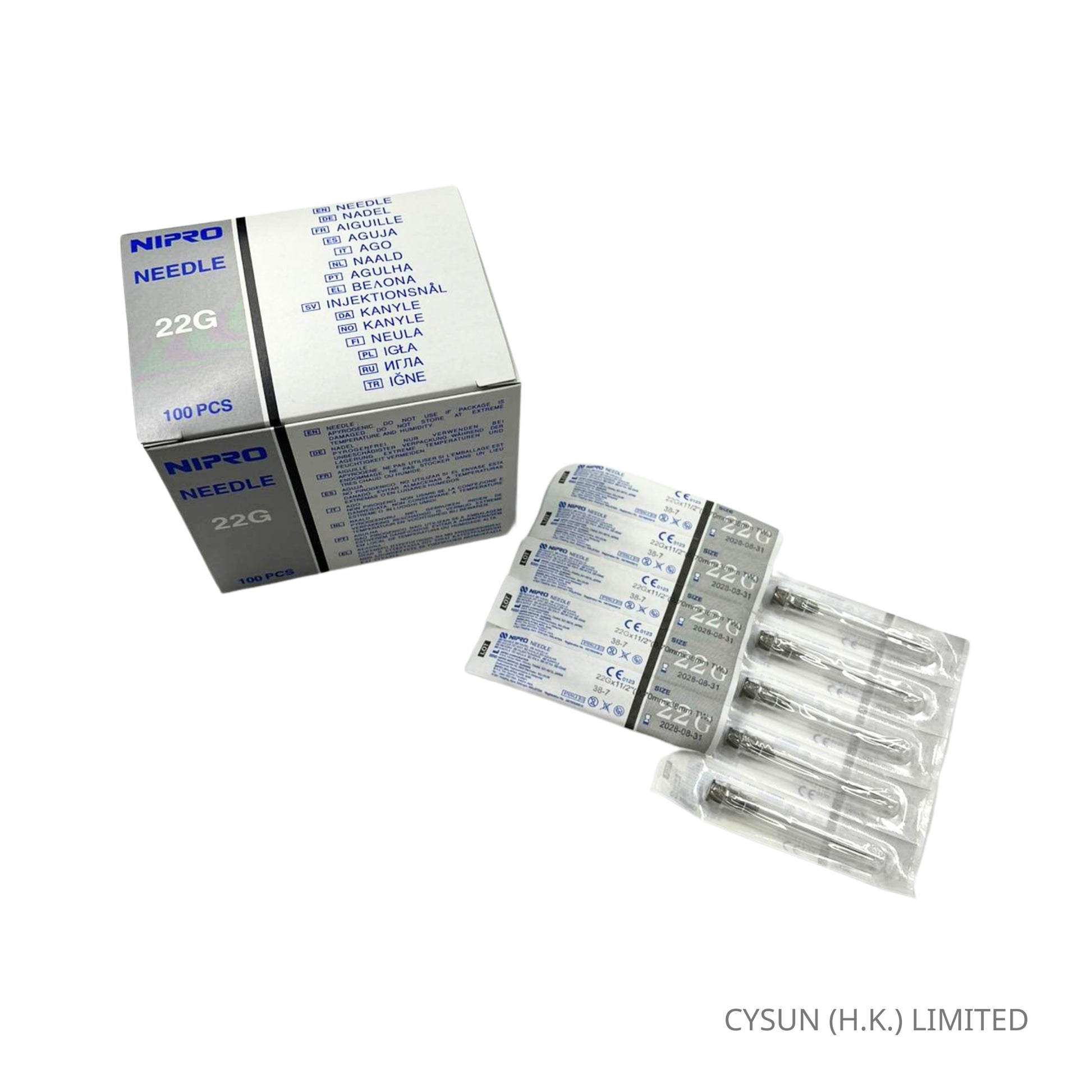 NIPRO 22G x 1-1/2" 針咀 HYPODERMIC NEEDLE 1盒100支