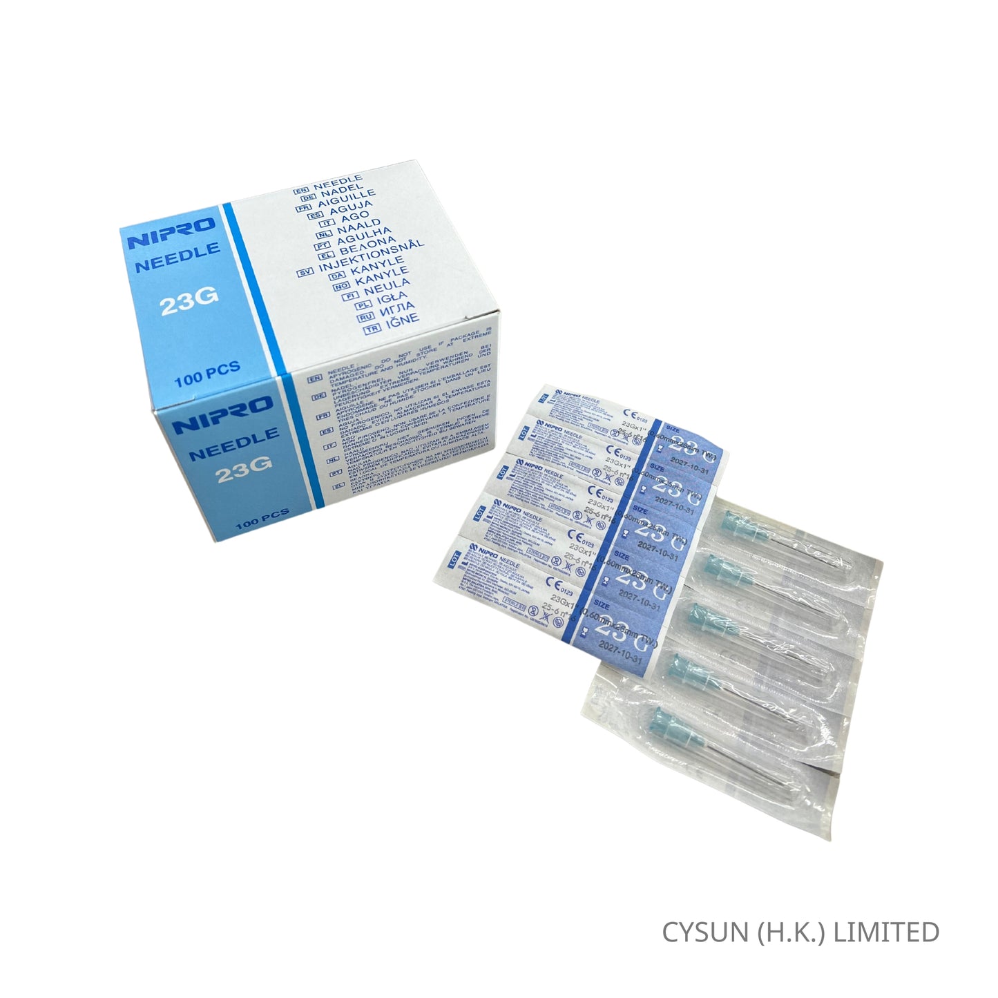 NIPRO 23G x 1" 針咀 HYPODERMIC NEEDLE 1盒100支