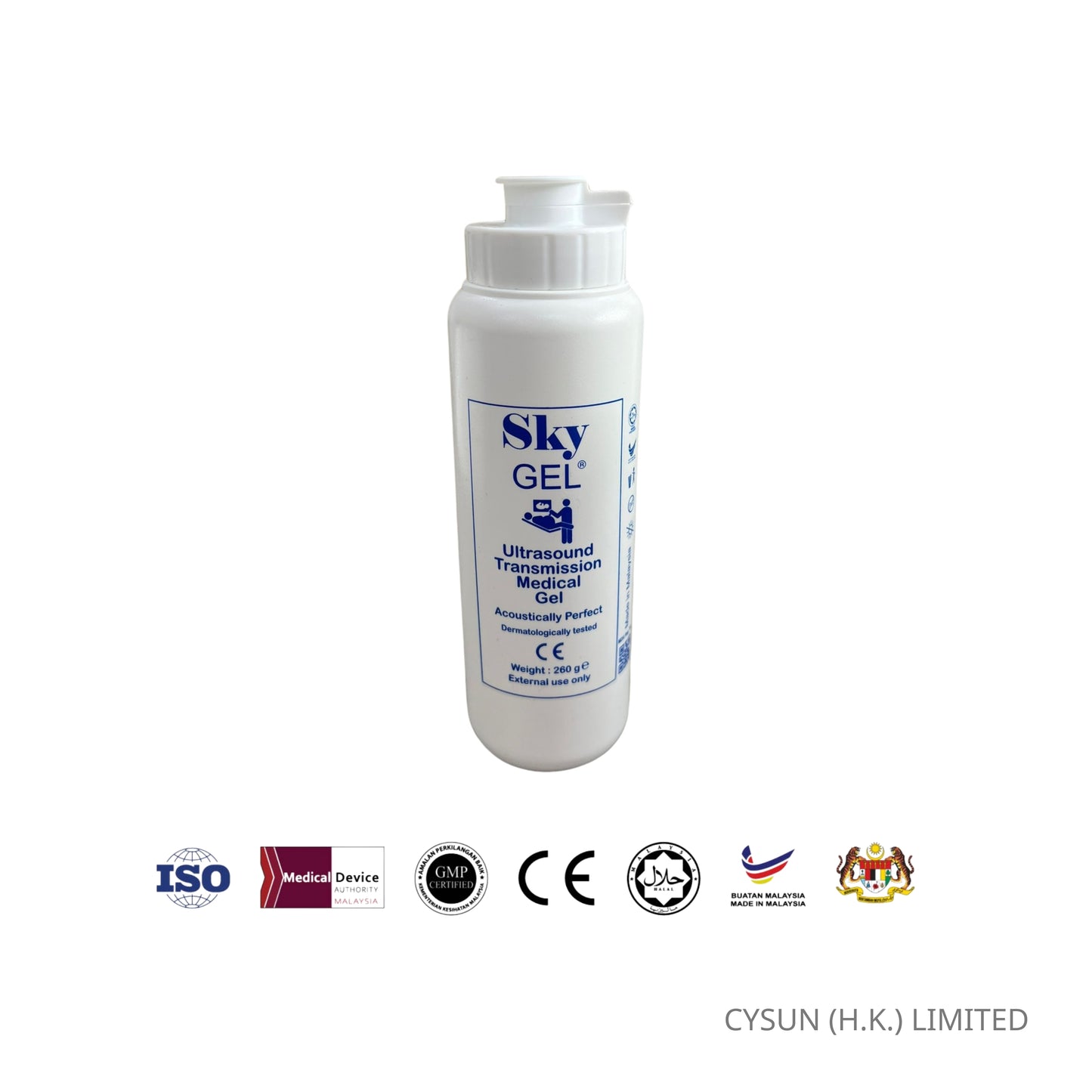 SKYGEL 超聲波凝膠 啫喱 透明 Ultrasound Gel Colorless 260g包裝