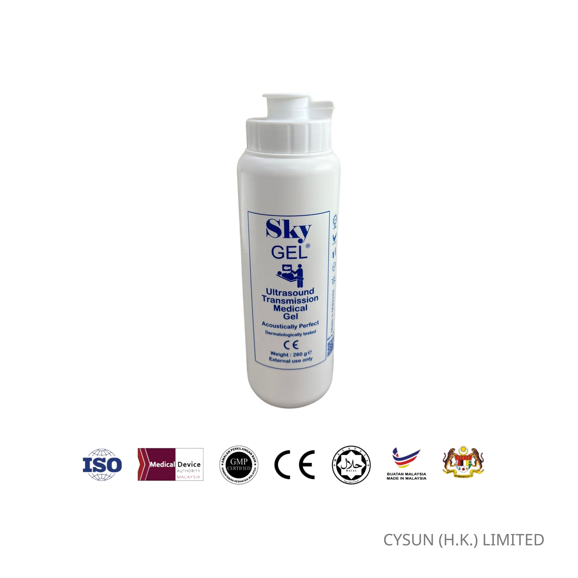 SKYGEL 超聲波凝膠 啫喱 透明 Ultrasound Gel Colorless 260g包裝